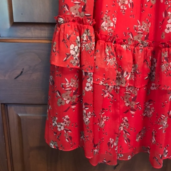 zara floral print maxi dress - Picture 3 of 6